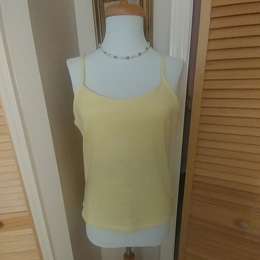 New Route 66 cotton Camisole Tank Top yellow sz L